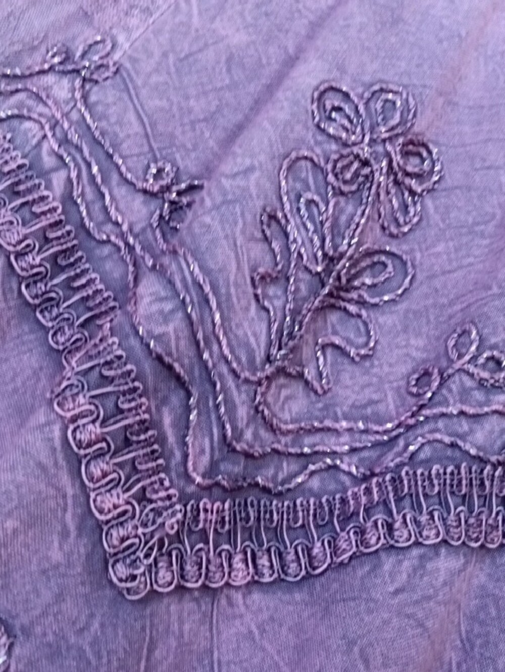 Sakkas Lavender-Purple Sundress w/Embroidery Detailing. Size S/M - Picture 7 of 14